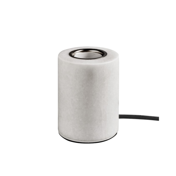 Marble bordsfot vit silk matt