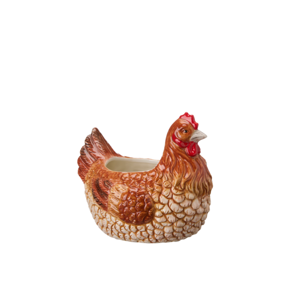 PERLA Höna Kruka Brunmelerad 18x14x16cm