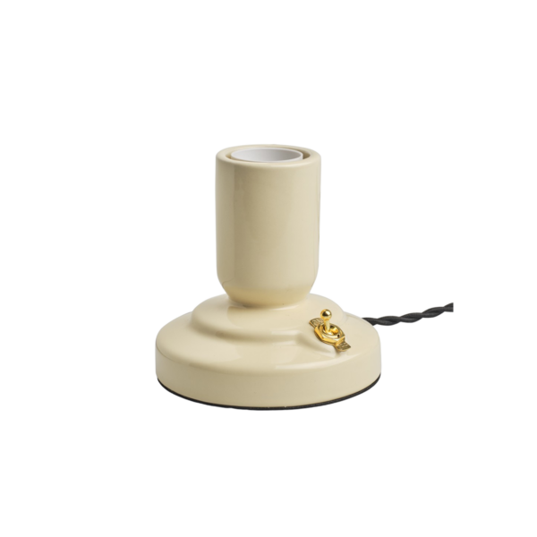 Retro bordsfot porslin vanilj