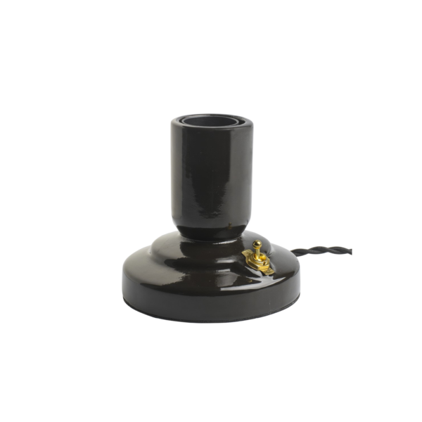 Retro bordsfot porslin svart