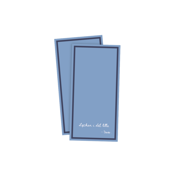 Servett 10x20 "Lycka" blå