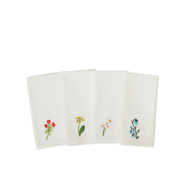 SERVETT Blomma Vit/Mix