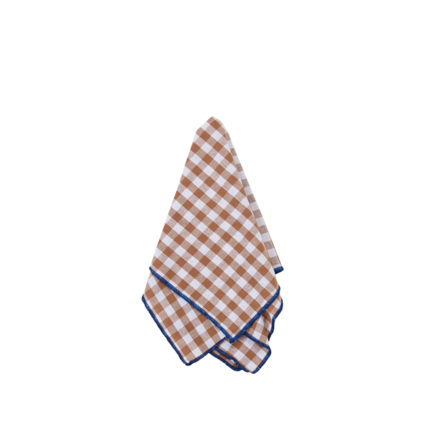 SERVETT Rutig Brun/Blå