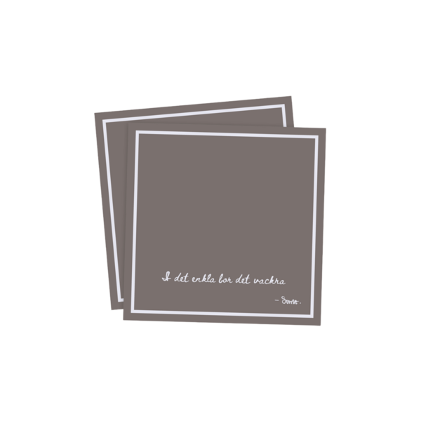 Servett 33x33 "I det enkla" Mullvad