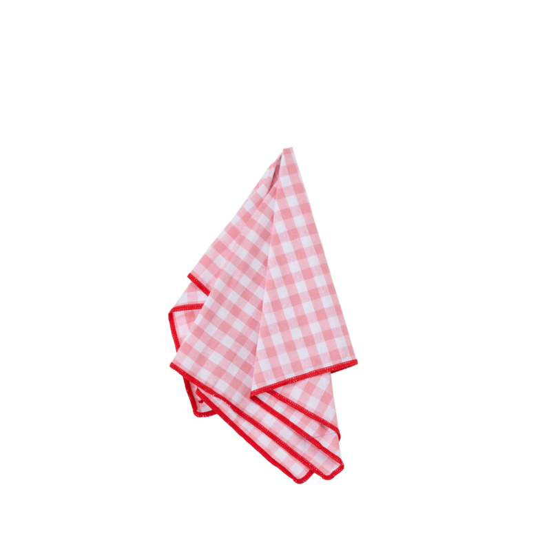 SERVETT Rutig Rosa/Röd - IEMS