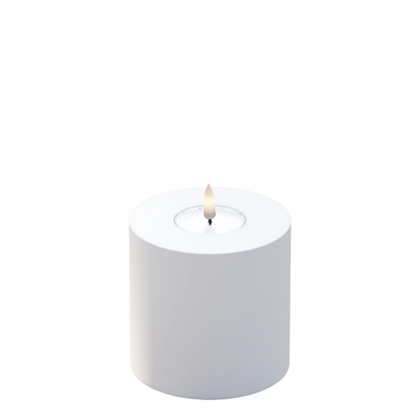 Blockljus utomhus vit 10 * 10 cm