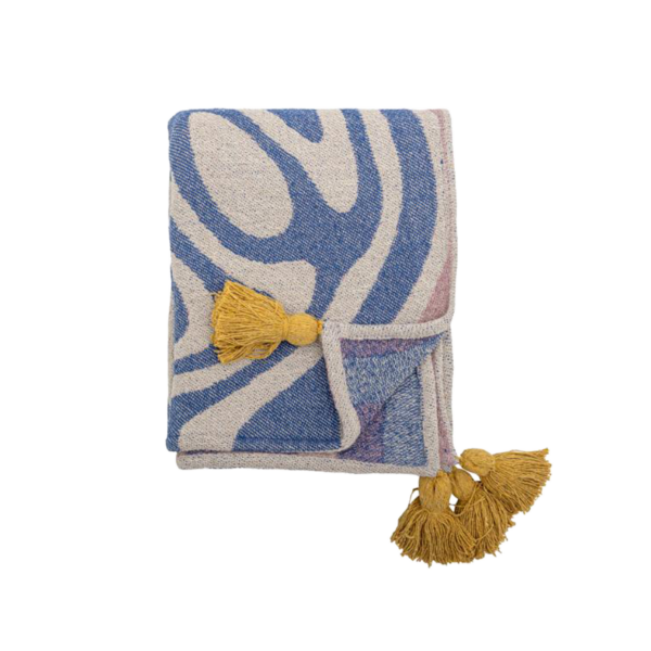 Arlie Throw, Blue, Recycled Cotton 160x130 cm