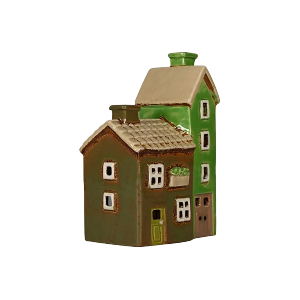 Keramikhus, Grön, H 15cm