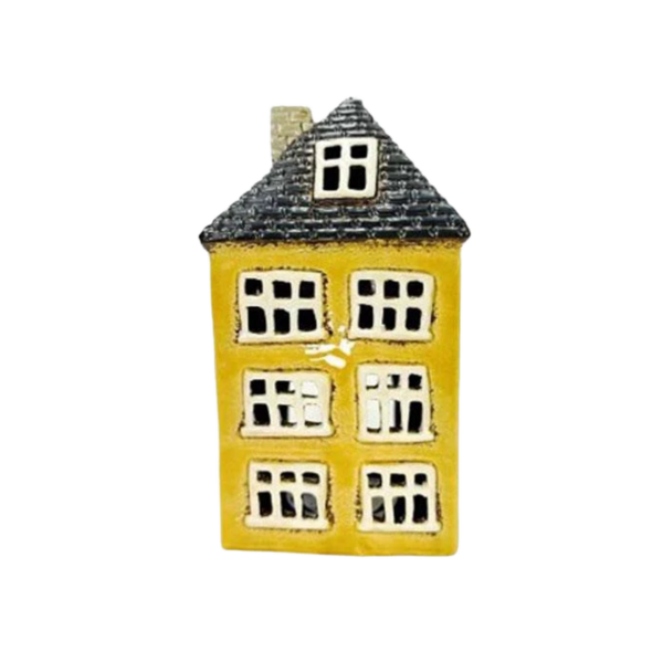 Keramikhus, Gult, H 22cm