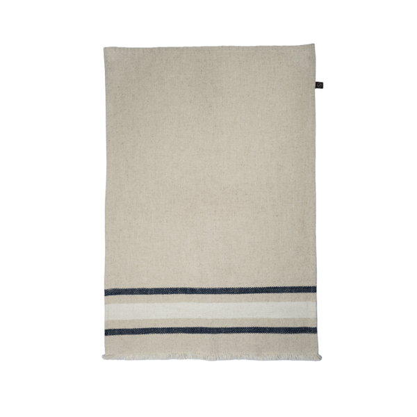 Kökshandduk 47x70 natur/vit/blå