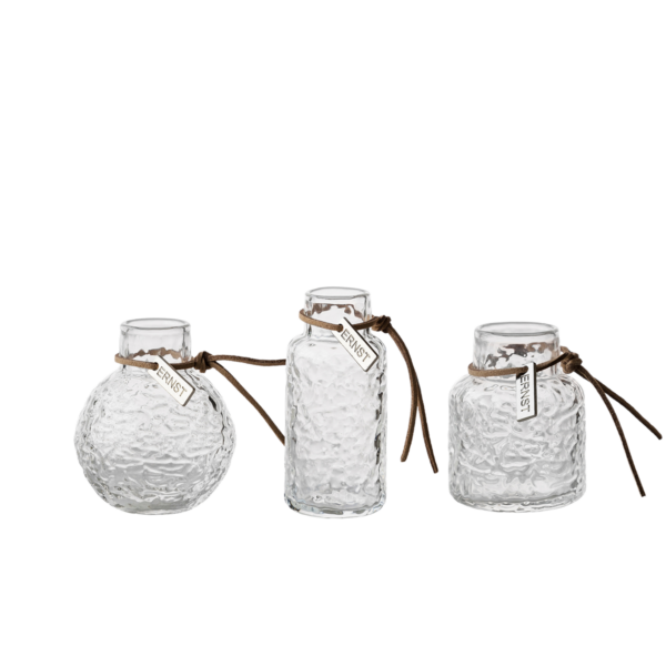 Glasvaser mönstrade 3-pack