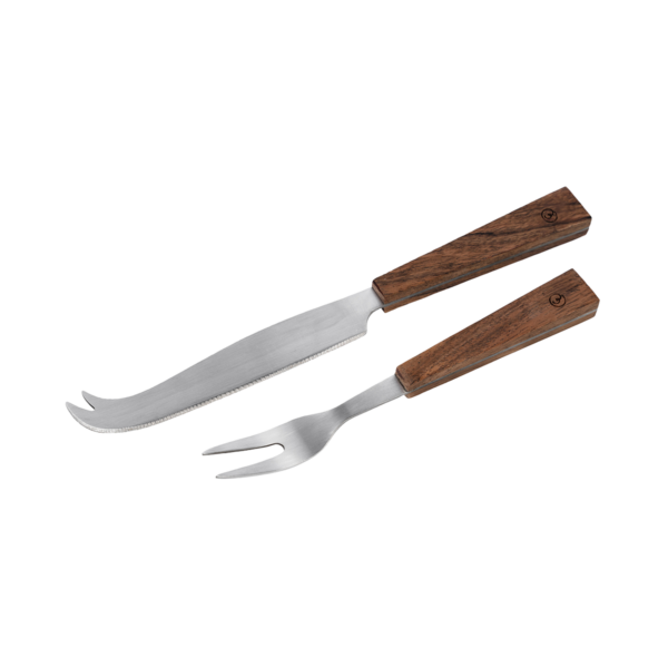 Ostbestick 2-set rosfritt/trähandtag Natur