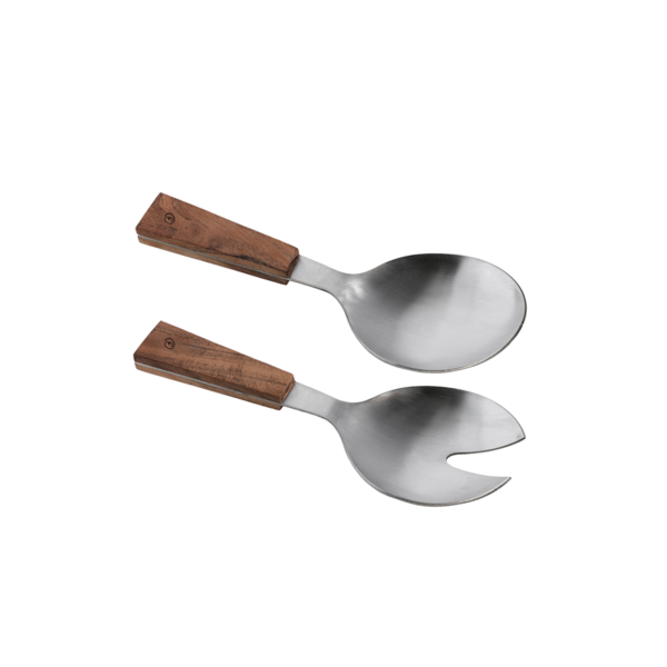 Salladsbestick rosfritt/trähandtag Natur