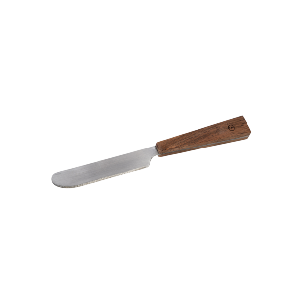 Smörkniv rosfritt/trähandtag Natur