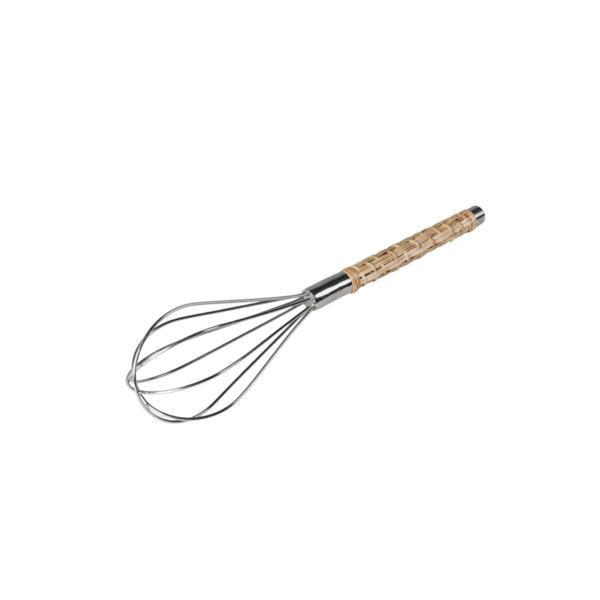 Visp, rostfritt stål/flätat handtag Natur