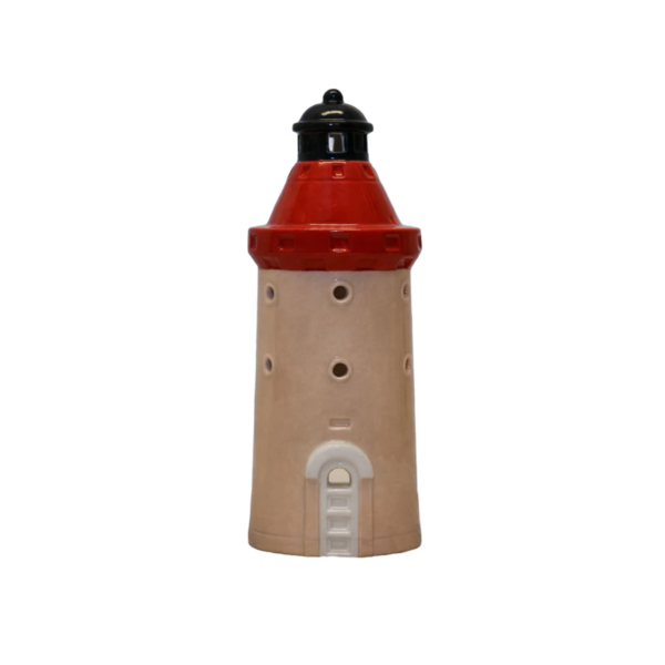 Keramikhus, Landsort fyr, för värmeljus, H 18cm