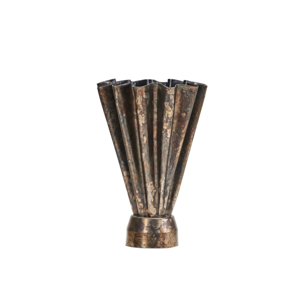 Vase, HDFlood, Brushed silver finish liten