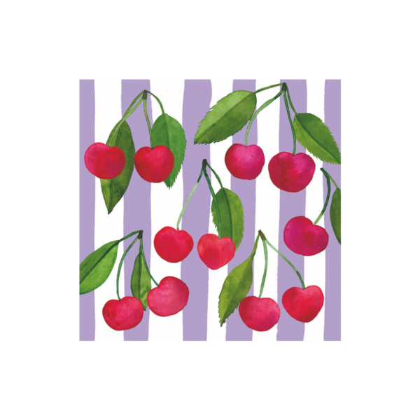 Cherry & Stripes Napkin 33x33
