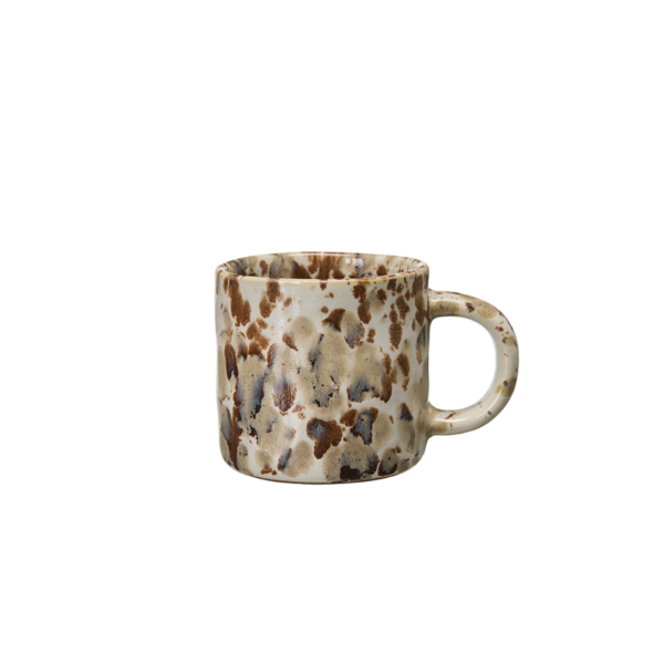 AMANDA Mugg 160ml Offwhite/Brunmelerad