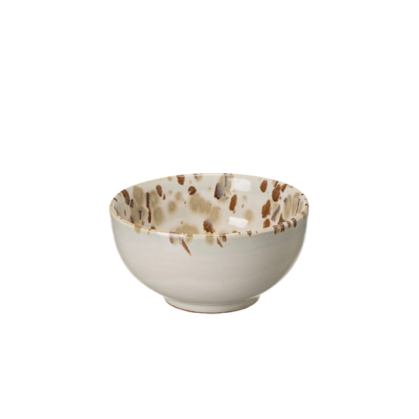 AMANDA Skål 13x6cm Offwhite/Brunmelerad