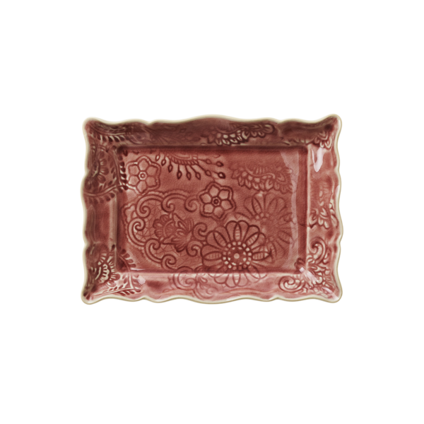 Förrättstallrik old rose