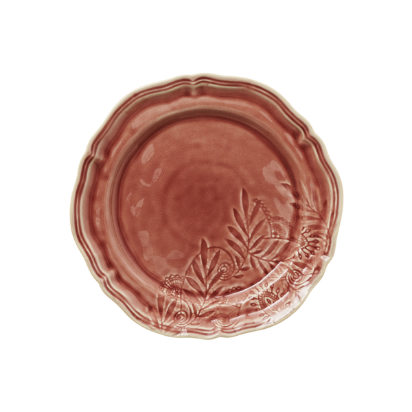 Platt tallrik old rose