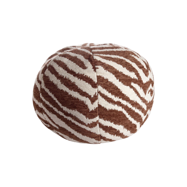 KUDDE RUND ZEB BRUN 30x25cm